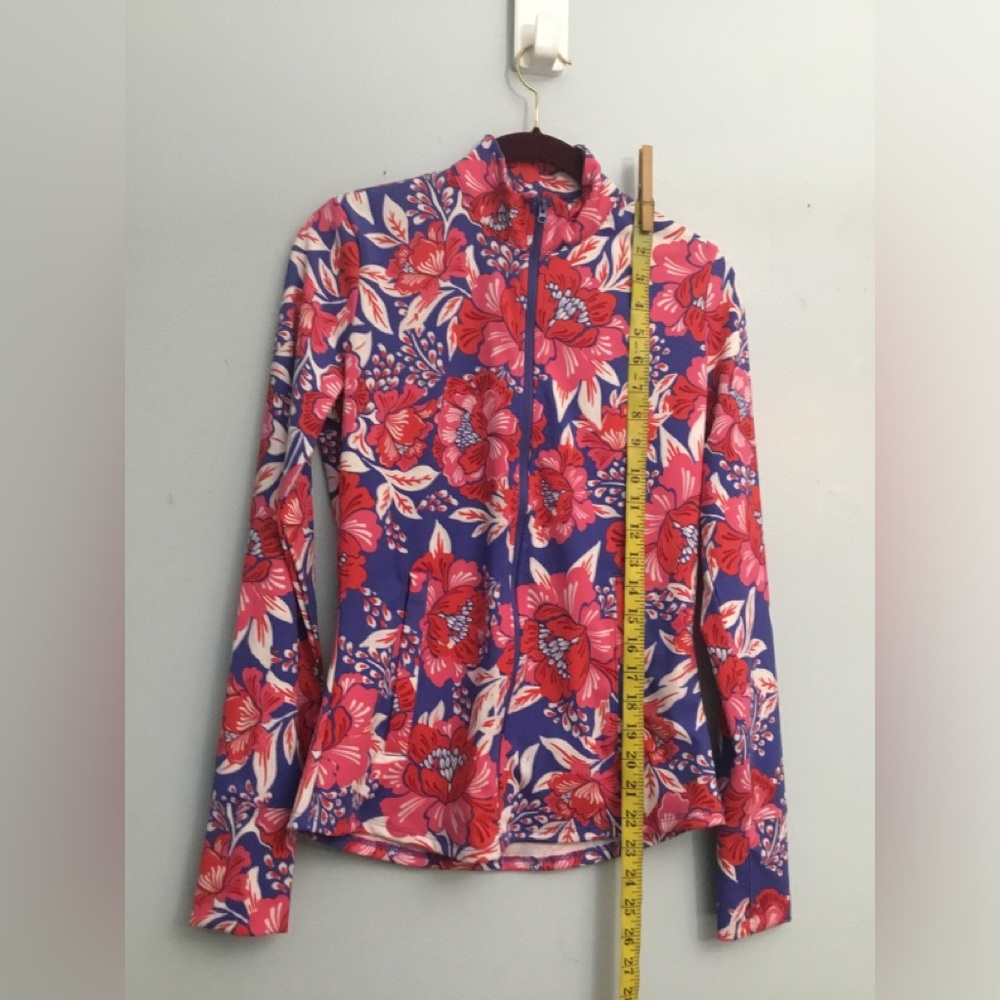 Floral Zip-Front Women’s Jacket in Pink & Purple